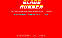 Blade Runner amstrad cpc screenshot startup