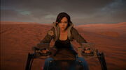 Elle rides into desert