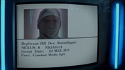 Sapper Morton database entry in Blade Runner Black Out 2022