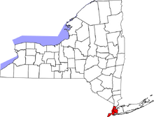 Map of New York Highlighting New York City