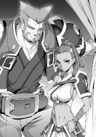 BlazBlue Spiral Shift Hyōjin no Eiyū (Black and white illustration, 2)