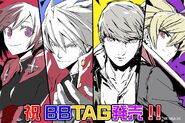 Illustration Japan release of Hyde with Ruby Rose, Ragna the Bloodedge and Yu Narukami.