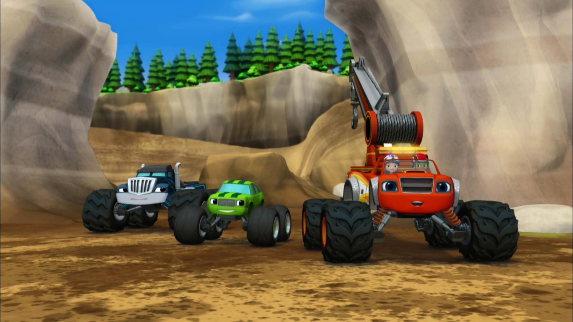 blaze and the monster machines tow truck team
