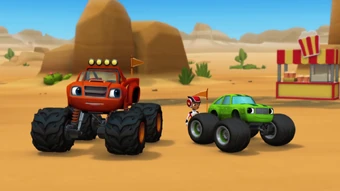 blaze and the monster machines team truck challenge