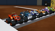 S1E1-2 Monster Machines lined up