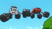 S3E20 Blaze and Crusher high tire in mid-air