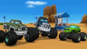 blaze and the monster machines team truck challenge