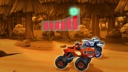 Blaze and Darington escape the earthquake cracks with acceleration.