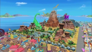 S3E1 Extended shot of the Dinocoaster