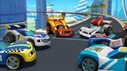 Blaze and all the race cars are now good friends.