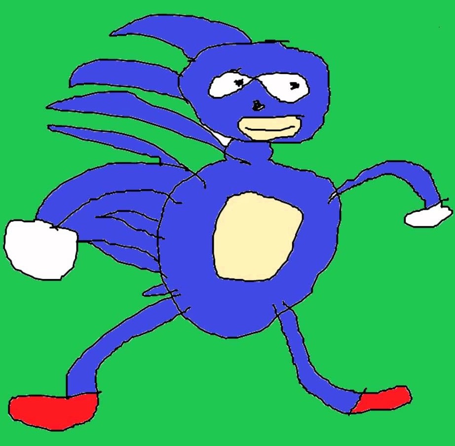 He always runs in marathons of long distance with his Sonic clothing. 