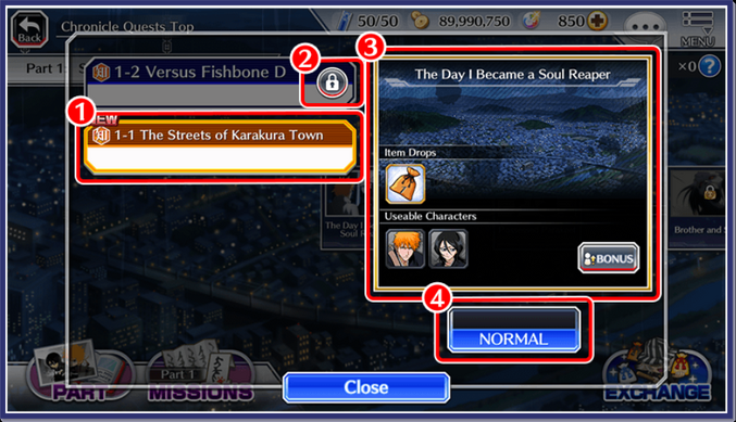 Story - Main, Side, Sub, TYBW Story, Events and Chronicle quest