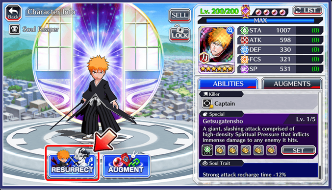 TYBW Retsu Got PVP Skill for Resurrection Bleach Brave Souls