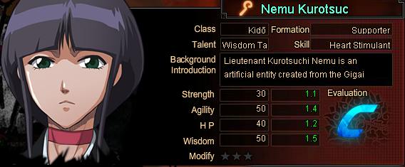 Shy Nemu, Bleach Online User Wiki