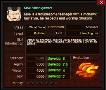 6☆ Moeh Shishigawara (Speed Attribute)