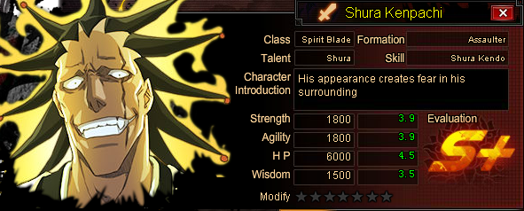 Shura Kenpachi, Bleach Online User Wiki