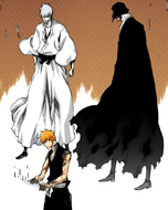 Ichigo senses both his inner Hollow and his Quincy powers within Zangetsu.