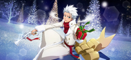 Hitsugaya wearing winter clothing.