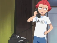 Ep67JintaAnswersPhone.png (742 KB) Jinta informs Ichigo that Yoruichi is currently not at the Urahara Shop.