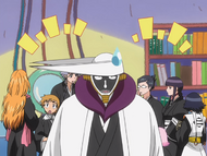 Mayuri expresses relief at the Shinigami Women's Association's not catching him.