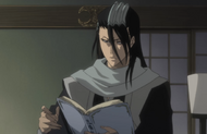 Byakuya reads a book.