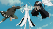 Aizen detiene a Isshin y a Kisuke