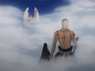 Edrad and Ikkaku stand after their final clash.