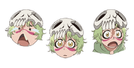 Nel's face from three different angles.