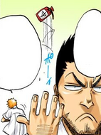 Isshin refuses to take back the charm from Ichigo.