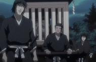 The convoy senses Byakuya's Reiatsu.