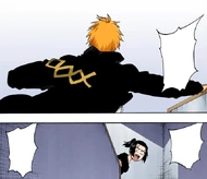 Karin is alarmed when Ichigo rushes off to check on Uryū Ishida.