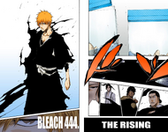 Ginjō, Tsukishima, Sado, and Ichigo on the cover of Chapter 444.