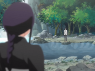 Nemu finds Uryū at the river.