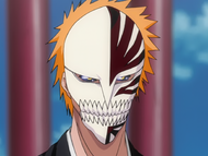 Ichigo's mask while fighting Grimmjow.