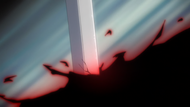 Ulquiorra's blade cracks.