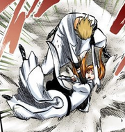 Tesra restrains Orihime Inoue at Nnoitra's behest.