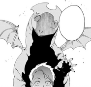 A Dark Dragon appears behind Balgo.