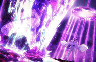 Driscoll attacks Genryūsai Shigekuni Yamamoto with the stolen Kōkō Gonryō Rikyū.