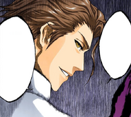 Aizen exerts his Reiatsu to force Grimmjow into compliance.