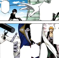 Mayuri outlines how Ichigo has no rights or authority as his test subject.