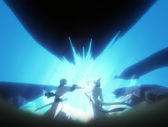 Ulquiorra clashes with Grimmjow.