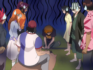 Ichigo's friends are unnerved by his depressive atmosphere.