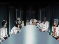 Starrk and the other Espada gather for a meeting.