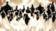 Yamamoto and the original captains confront Yhwach's forces.