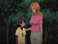 Rangiku comforts a guilty Shōta.