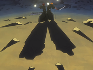 Ichigo and Renji have shadows cast by the light.