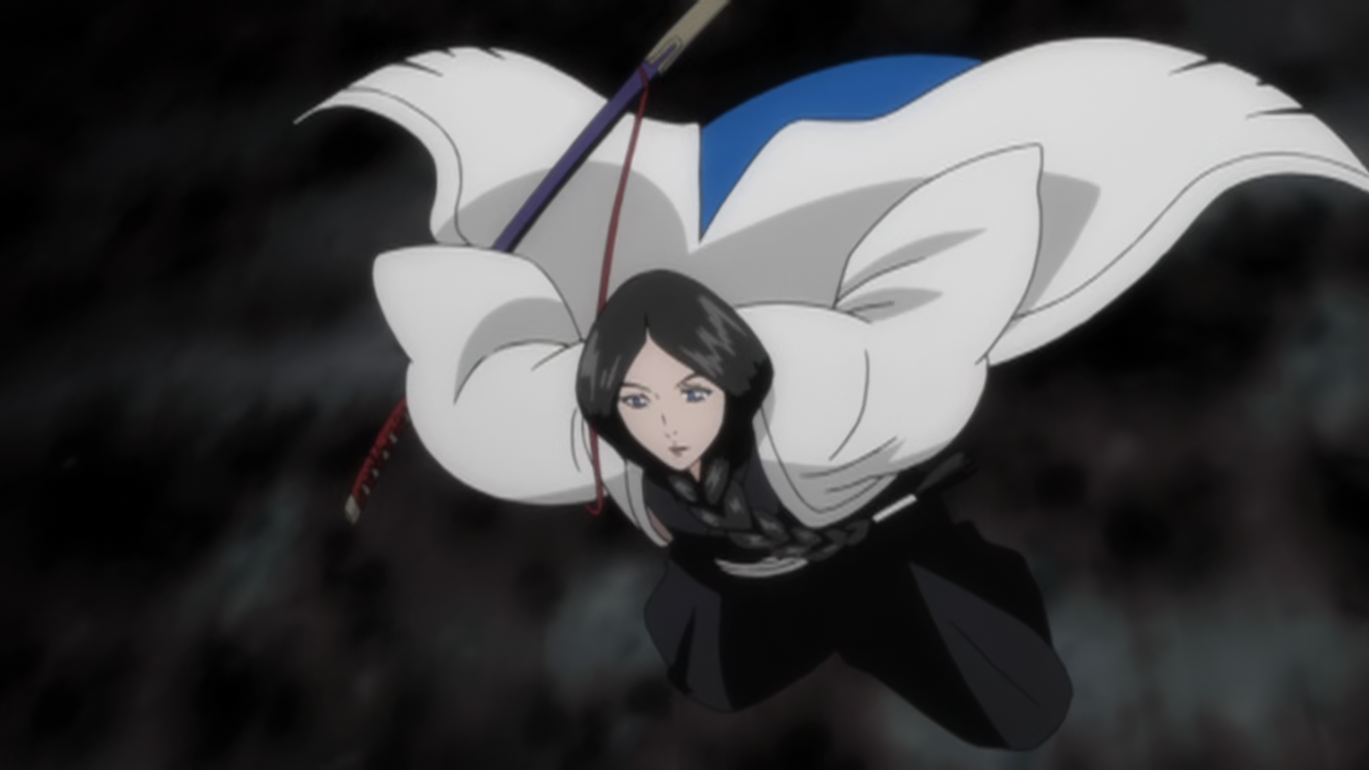 Unohana retsu from Bleach, HD, highly detailed, anime style, bus