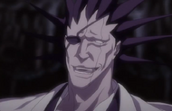 Kenpachi states he gets to fight Ichigo next if Ichigo wins.