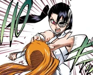 Loly punches Orihime in the face.
