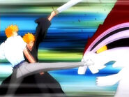 Ichigo y Kon luchando juntos